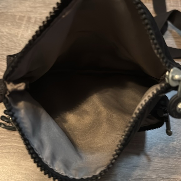 KIPLING 3-IN-1 CONVERTIBLE BAG - Black Canvas w/Silver Hdwe & monkey keychain - Picture 7 of 11